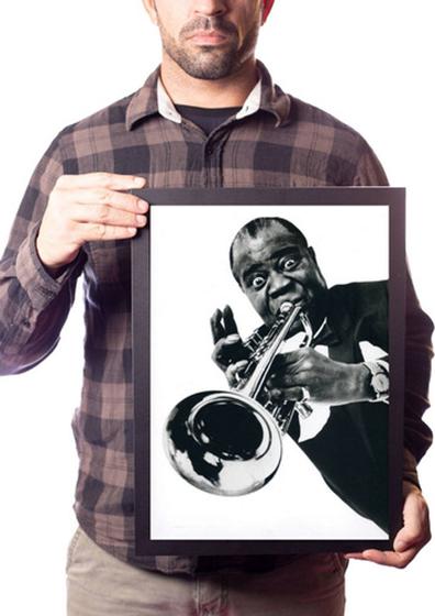 Imagem de Quadro Louis Armstrong Trompetista Jazz Musica Decoração