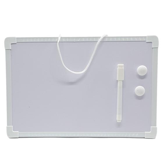 Imagem de Quadro Lousa Branco Magnético 40x30 Office Moldura Colorida C/ Caneta Apagador Imã