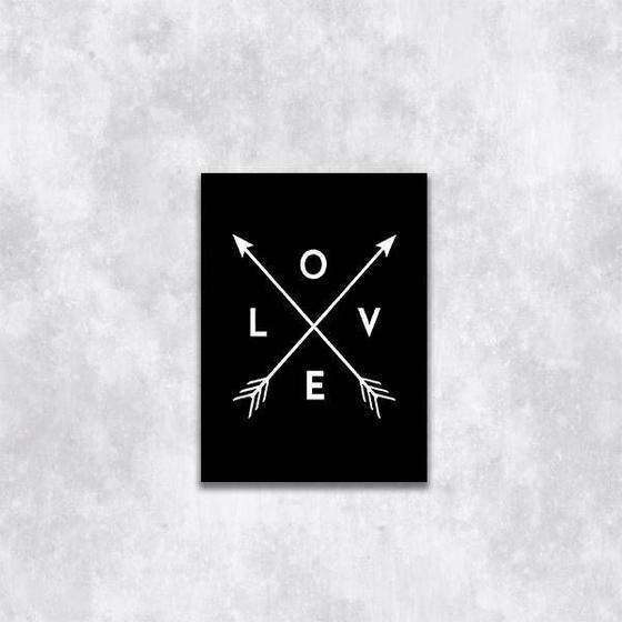 Imagem de Quadro Love Com Flechas 24x18cm