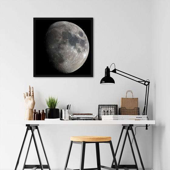 Imagem de Quadro Lua 43x43 Caixa Preto