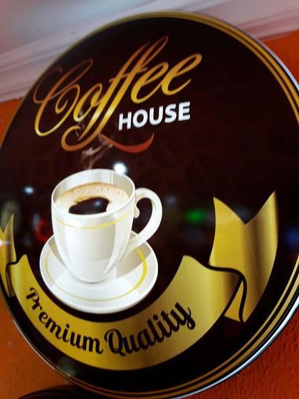 Imagem de Quadro Luminoso Decorativo Coffee House Café p cafeteria Cozinha Sala Bar Boteco Churrasqueira