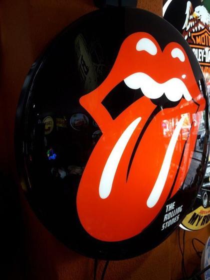 Imagem de Quadro Luminoso Decorativo Língua da Banda Rolling Stones Led p/ Bar Boteco Churrasqueira Garagem