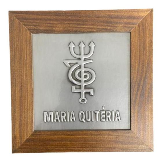 Imagem de Quadro Maria Quitéria Madeira Imbuia E Metal 18 X18 Cm