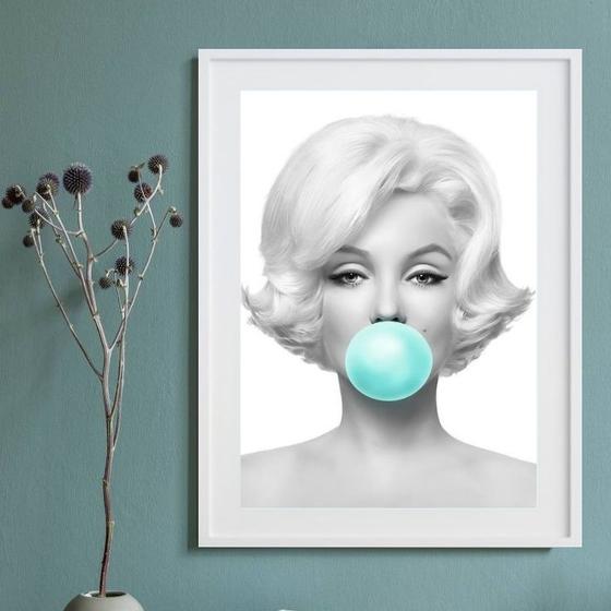 Imagem de Quadro Marilyn Monroe Green Bubble Gum 60x48cm