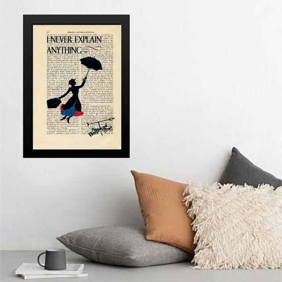 Imagem de Quadro Mary Poppins Vintage 24x18cm - com vidro