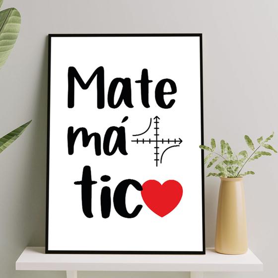Imagem de Quadro Matemática Matemático Profissões Decorativo 28x40cm