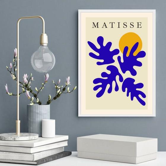 Imagem de Quadro Matisse Blue Modern Sunset 24x18cm