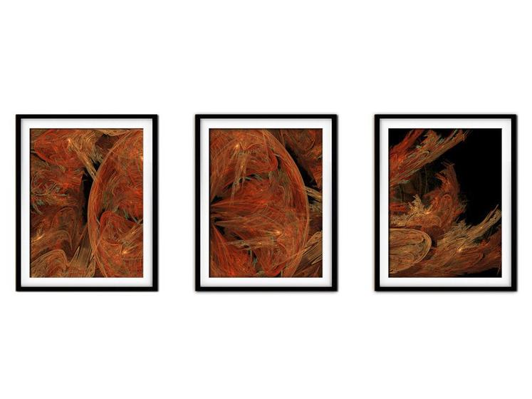 Imagem de Quadro mdf 30x66 abstrato formas abstratas mod 175