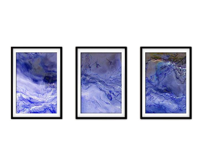 Imagem de Quadro mdf 30x66 abstrato formas abstratas mod 49