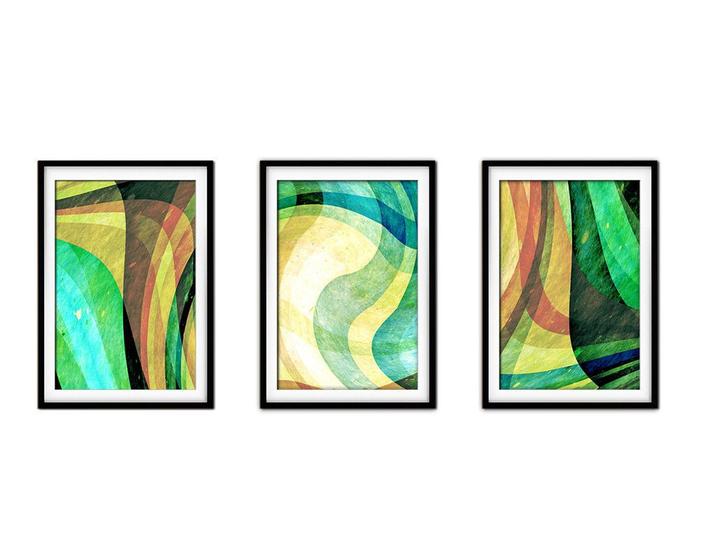 Imagem de Quadro mdf 45x96 abstrato formas abstratas mod 113