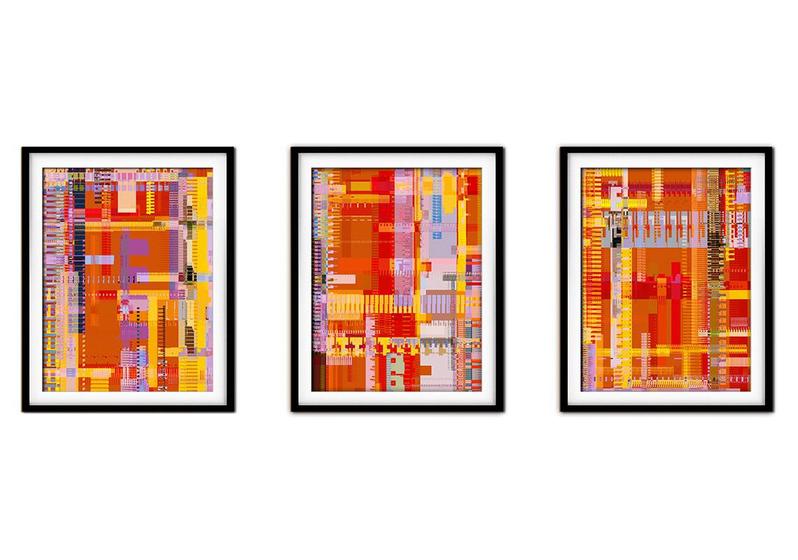 Imagem de Quadro mdf 80x140 abstrato formas abstratas mod 254