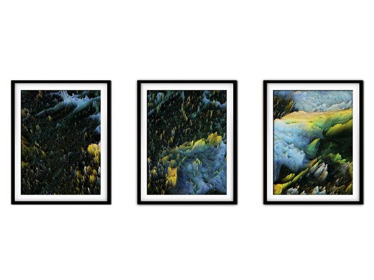 Imagem de Quadro mdf preto 45x96 universo colorido mod 69