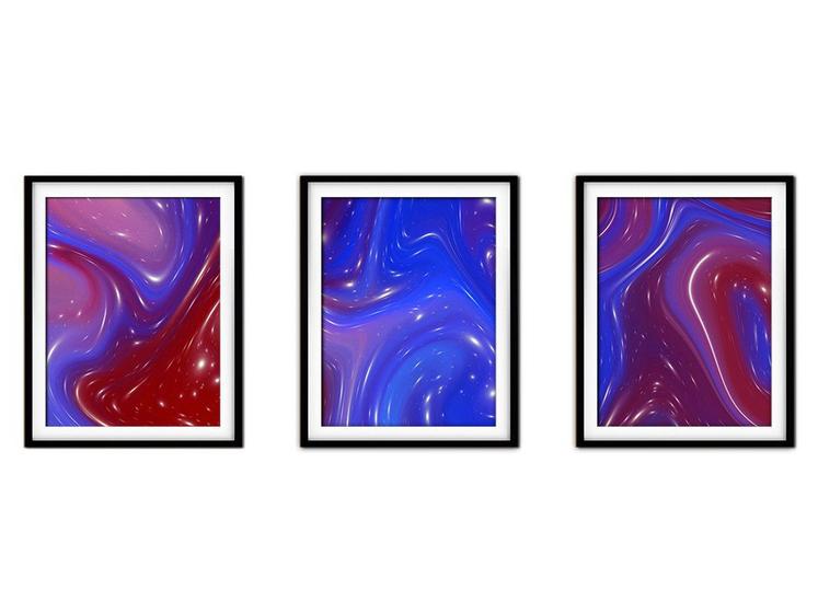 Imagem de Quadro mdf preto 80x140 universo colorido mod 84