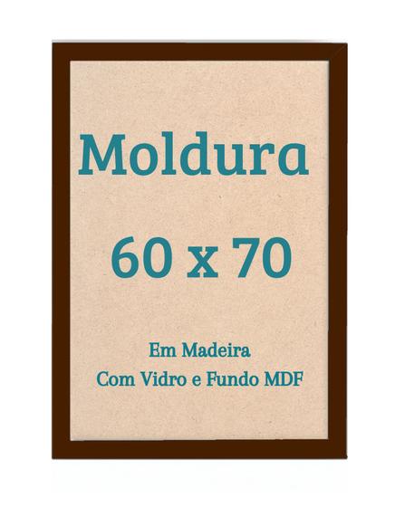 Imagem de Quadro Medida 60x70 Moldura  3 Cm Com Vidro Foto Poster Imagem