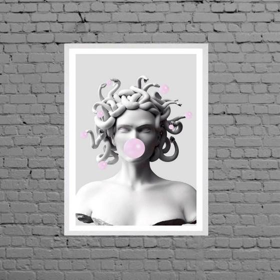 Imagem de Quadro Medusa Bubble Gum 33x24cm - com vidro