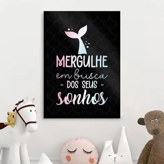 Imagem de Quadro Mergulhe Em Busca Dos Seus Sonhos 45x34cm - com vidro