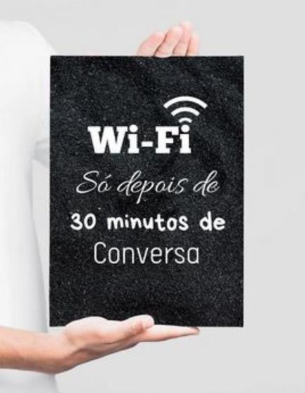 Imagem de Quadro metal slim 26x20cm wi fi e conversa   10082674