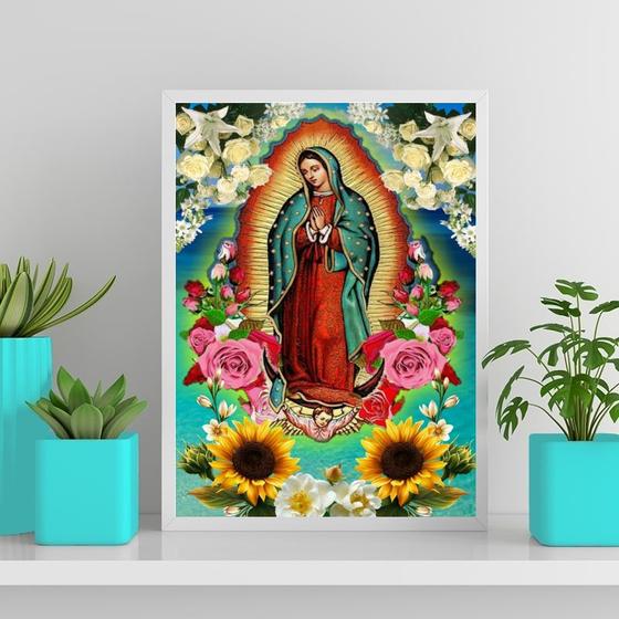 Imagem de Quadro Mexicano Nossa Senhora De Guadalupe 24x18cm