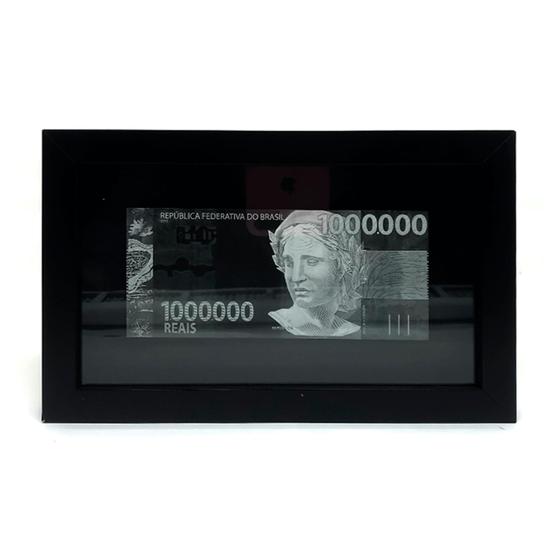 Imagem de Quadro Mini Milhão Reais Preto e Branco