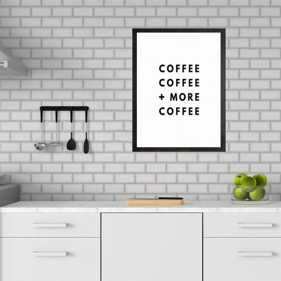 Imagem de Quadro Minimalista Café - More Coffee 24x18cm - com vidro