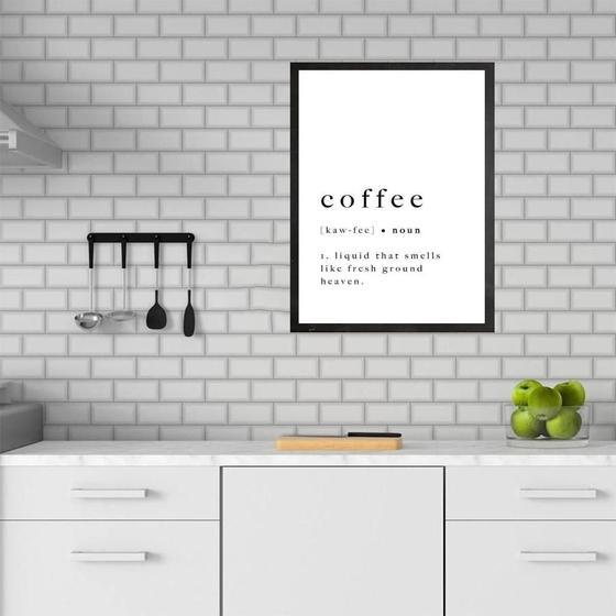 Imagem de Quadro Minimalista Coffee - Dictionary 24X18Cm