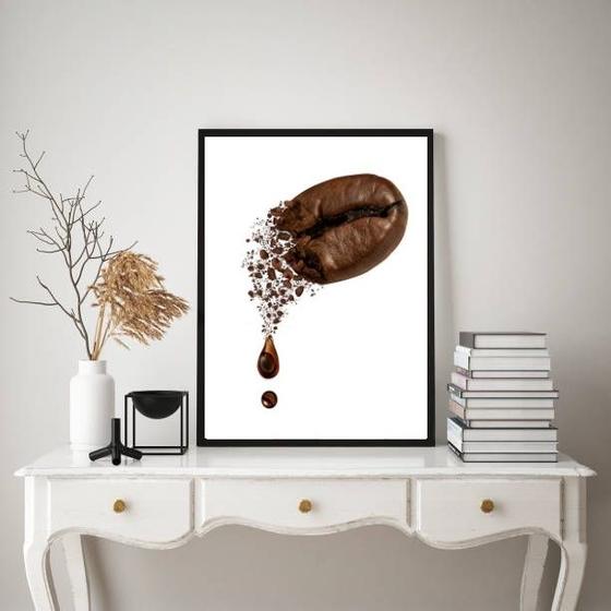 Imagem de Quadro Minimalista Grão De Café 45x34cm