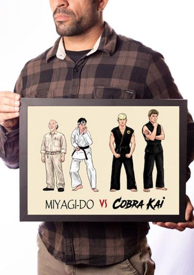 Imagem de Quadro Miyagi-do Vs Cobra Kai Arte Karatê Kid