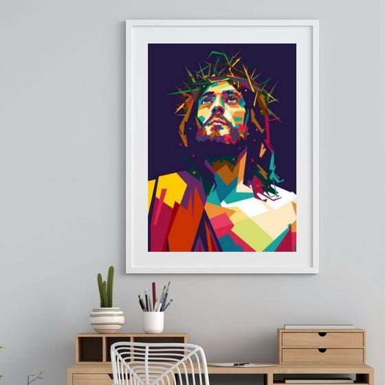 Imagem de Quadro Moderno Jesus- 60x48cm