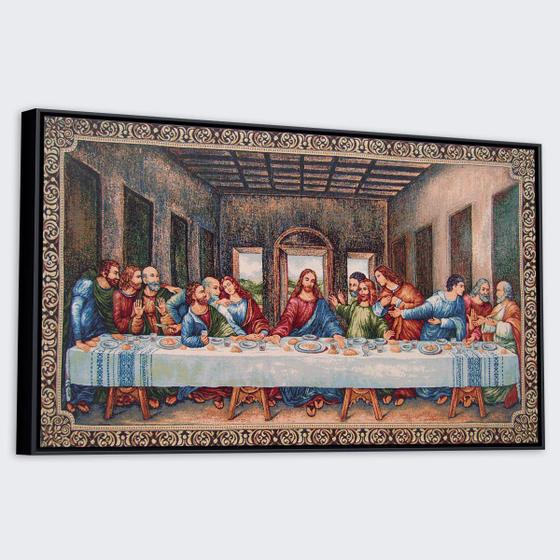 Imagem de Quadro Moldura Santa Ceia Jesus Apóstolos em Canvas ref09