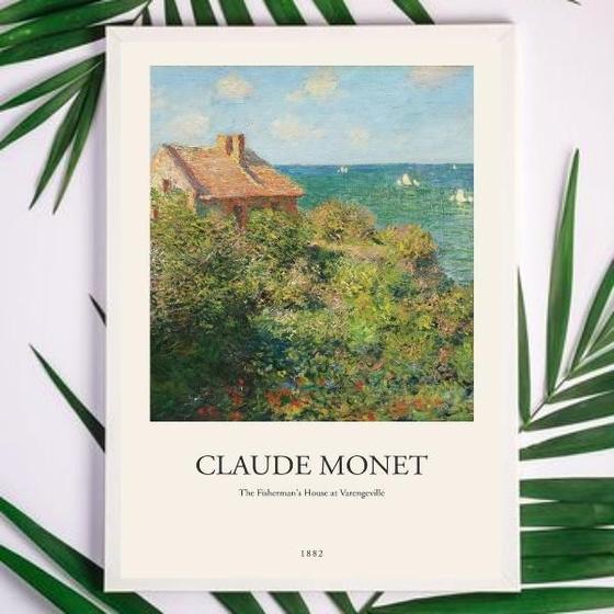 Imagem de Quadro Monet The Fisherman's House 33x24cm - Vidro