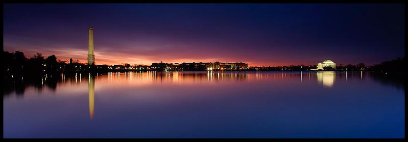 Imagem de Quadro Monumento Washington à Noite