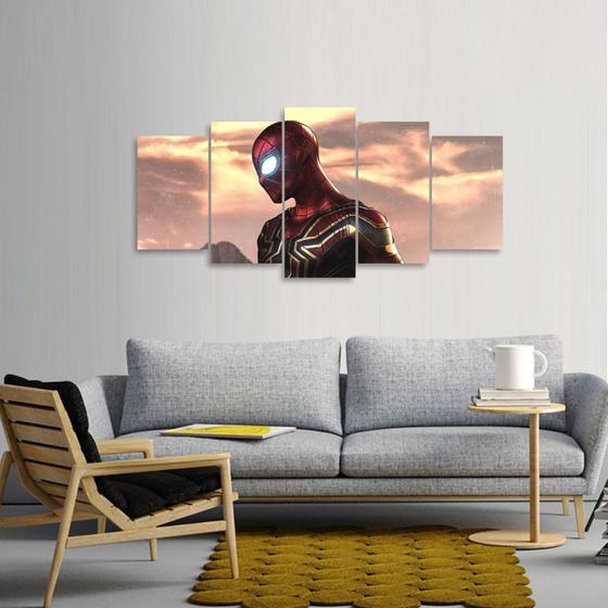 Imagem de Quadro Mosaico 5 Peças Spider Man decorativo Homem Aranha