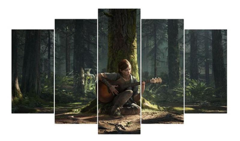 Imagem de Quadro Mosaico Gamer 5 Peças Mdf The Last Of Us Ii Mod 02