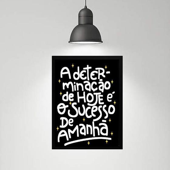 Imagem de Quadro Motivacional Determinação Sucesso 33x24cm