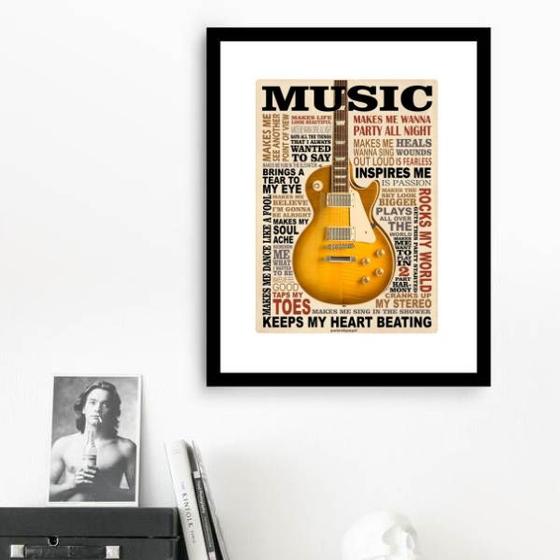 Imagem de Quadro Music Guitar - 60x48cm