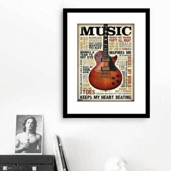 Imagem de Quadro Music Guitarra - 60X48Cm