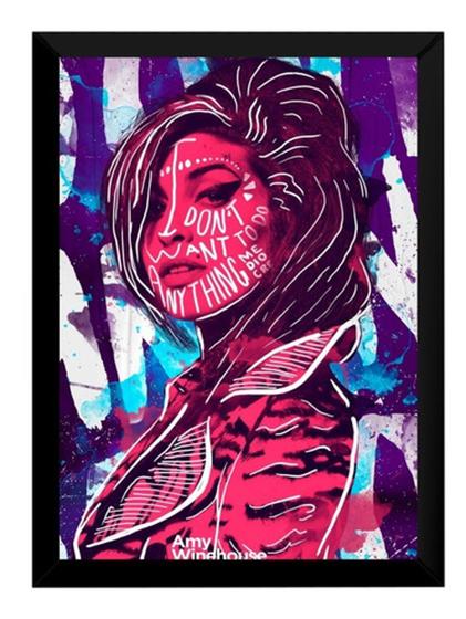 Imagem de Quadro Musica Amy Winehouse Arte Moldura 42x29cm