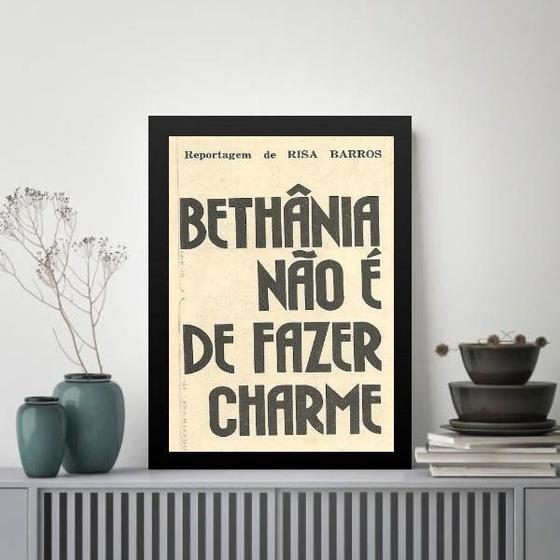 Imagem de Quadro Música Mpb - Bethânia 33X24Cm - Com Vidro