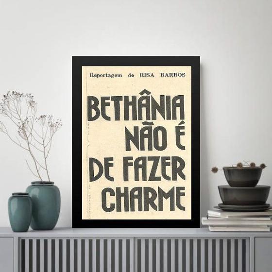 Imagem de Quadro Música MPB - Bethânia 45x34cm - com vidro