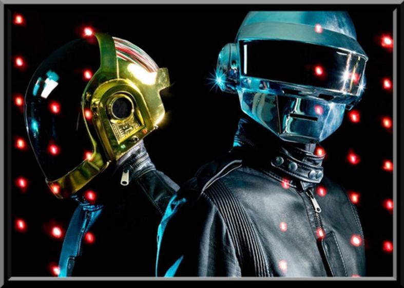 Imagem de Quadro Musical Daft Punk Arte 42x29cm