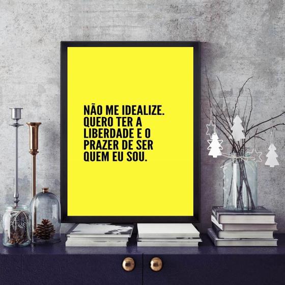 Imagem de Quadro Não Me Idealize 33X24Cm - Com Vidro