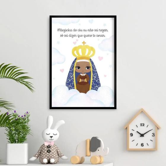 Imagem de Quadro Nossa Senhora Aparecida Baby 45X34Cm Preta