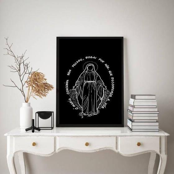 Imagem de Quadro Nossa Senhora das Graças 33x24cm - Com Vidro