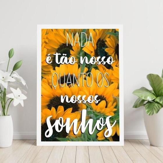 Imagem de Quadro Nossos Sonhos - Girassol 33X24Cm - Com Vidro