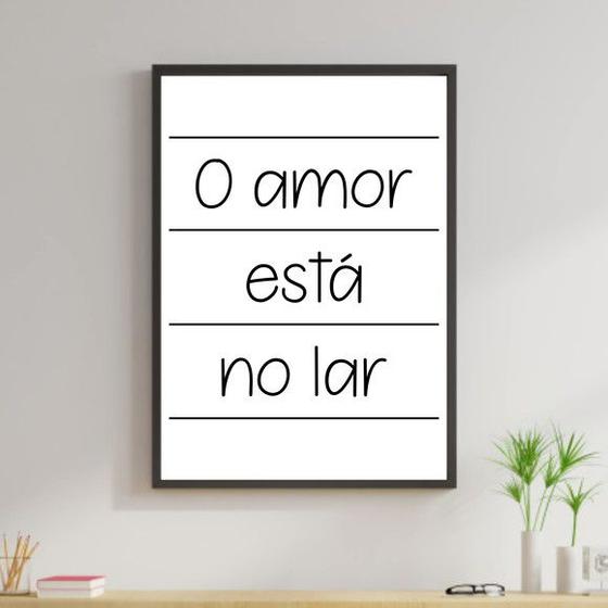 Imagem de Quadro O Amor Está no Ar 45x34cm - com vidro