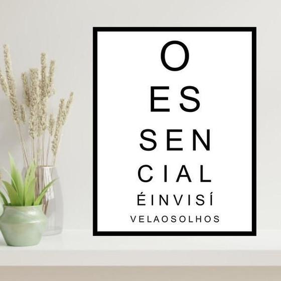 Imagem de Quadro O Essencial É Invisível Aos Olhos 33X24Cm - Com Vidro
