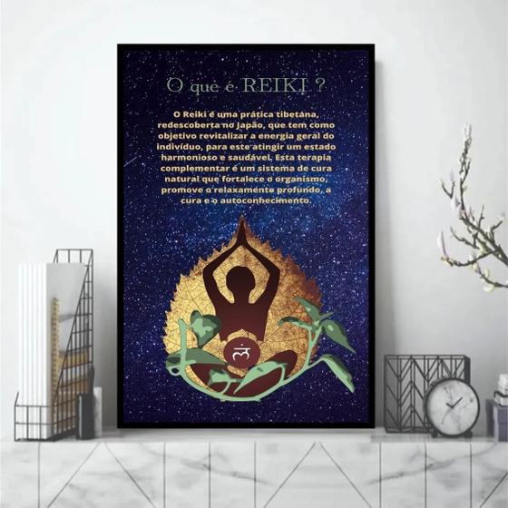 Imagem de Quadro O Que É Reiki 45X34Cm - Com Vidro