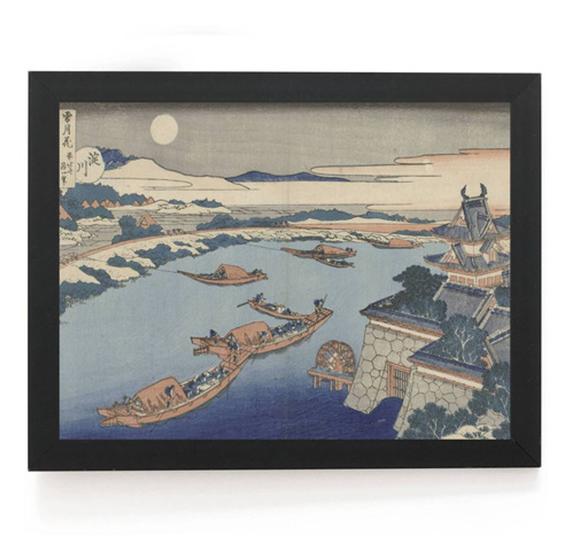 Imagem de Quadro O Rio Yodo Ao Luar De Katsushika Hokusai 1831 - 1835