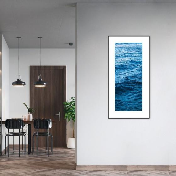 Imagem de Quadro Oceano 86x43 Filete Preto Moldura Filete, Preta