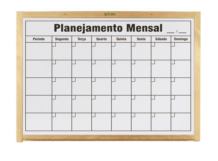 Imagem de Quadro Organizador Planejamento Mensal 60x40cm + Caneta